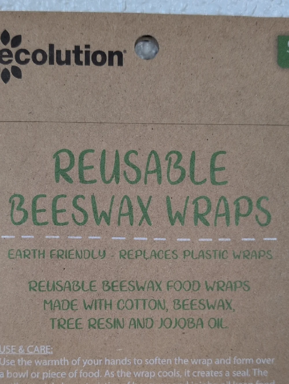 Ecolution Reusable Beeswax Wraps 5 pc Set - Picture 5 of 6
